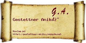 Gestettner Anikó névjegykártya