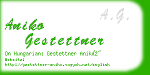 aniko gestettner business card